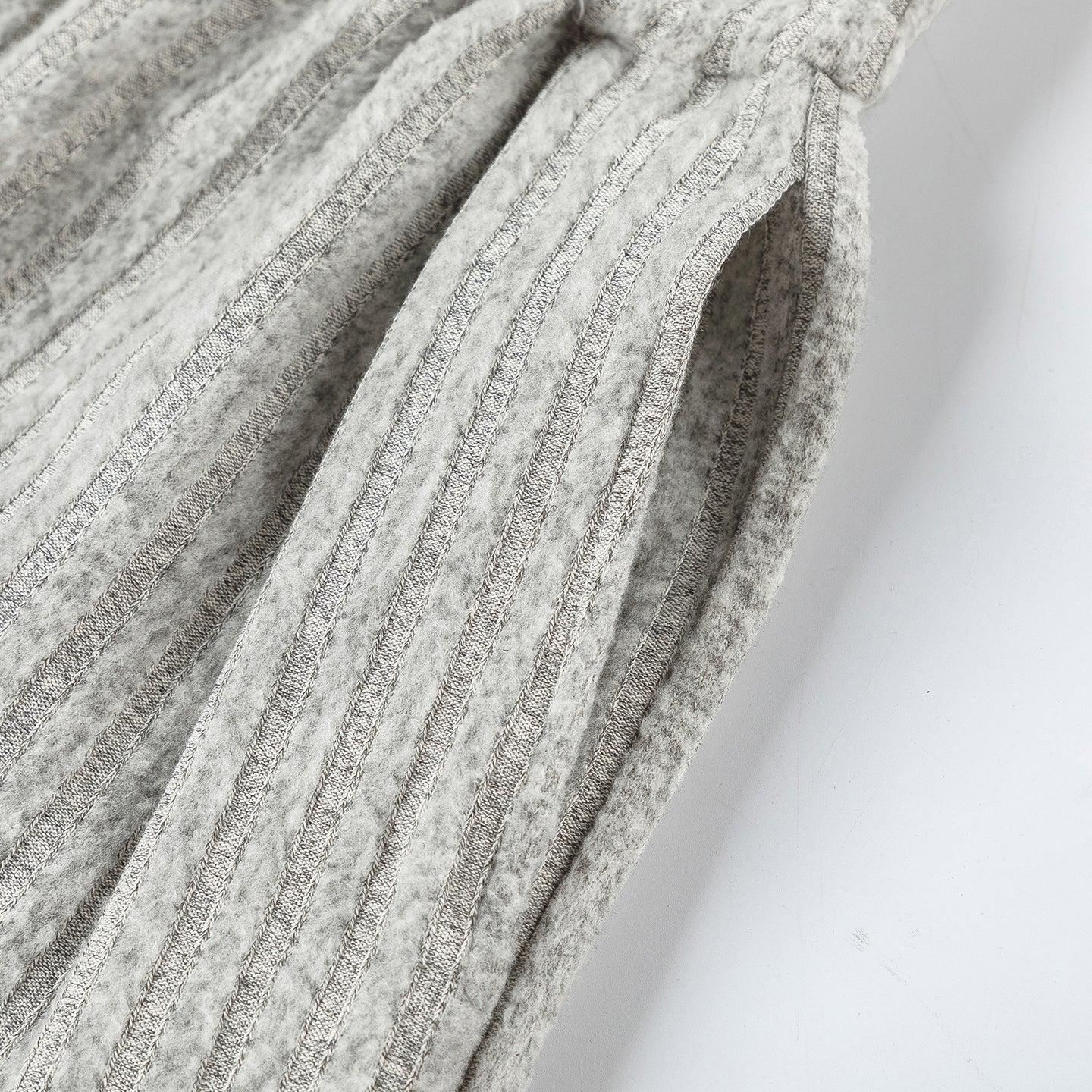 Loose Fleece Casual Pants White Grey
