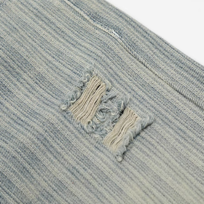 Vintage vertical striped straight jeans