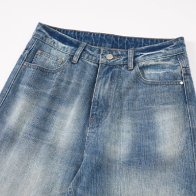 Retro straight-leg flared jeans