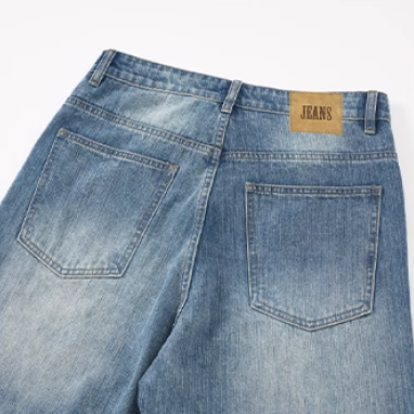 Retro straight-leg flared jeans