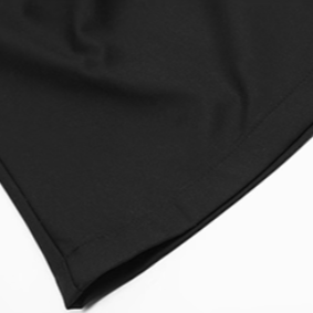 Pleated loose straight-leg trousers Black