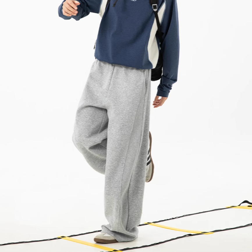 Loose Fit Baggy Sweatpants White Ash