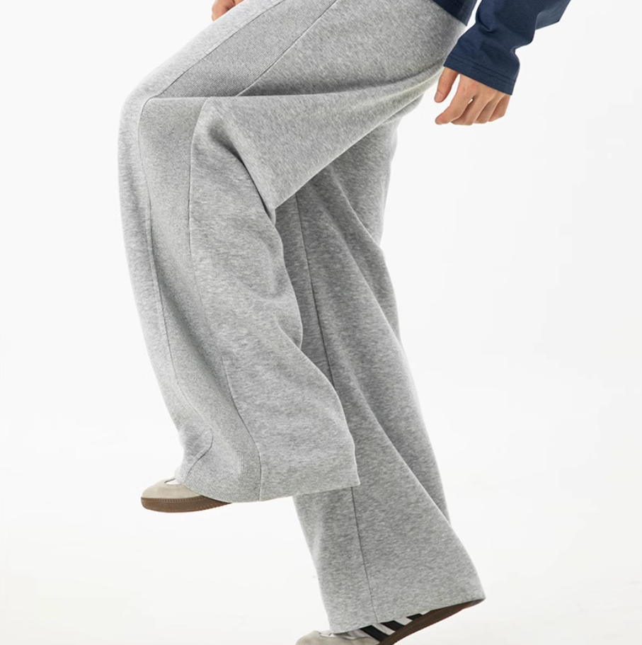 Loose Fit Baggy Sweatpants White Ash