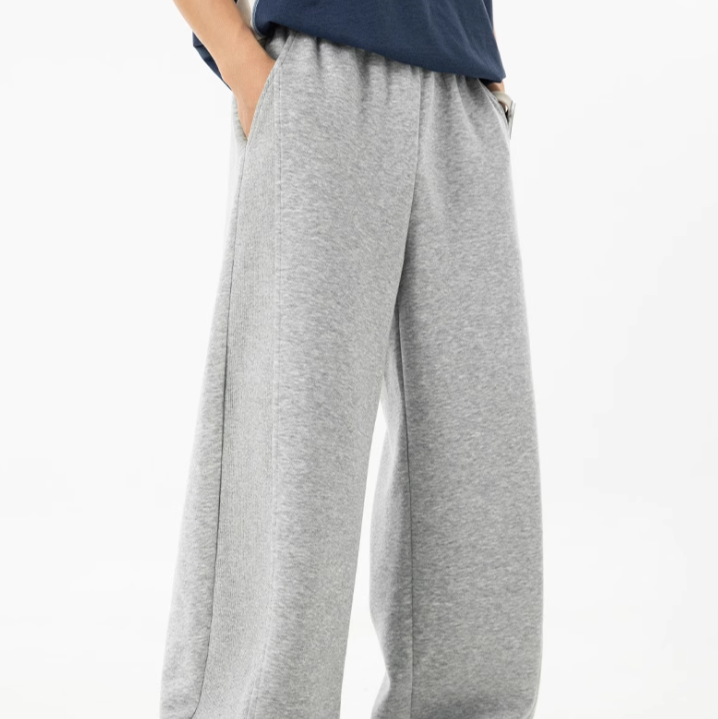 Loose Fit Baggy Sweatpants White Ash