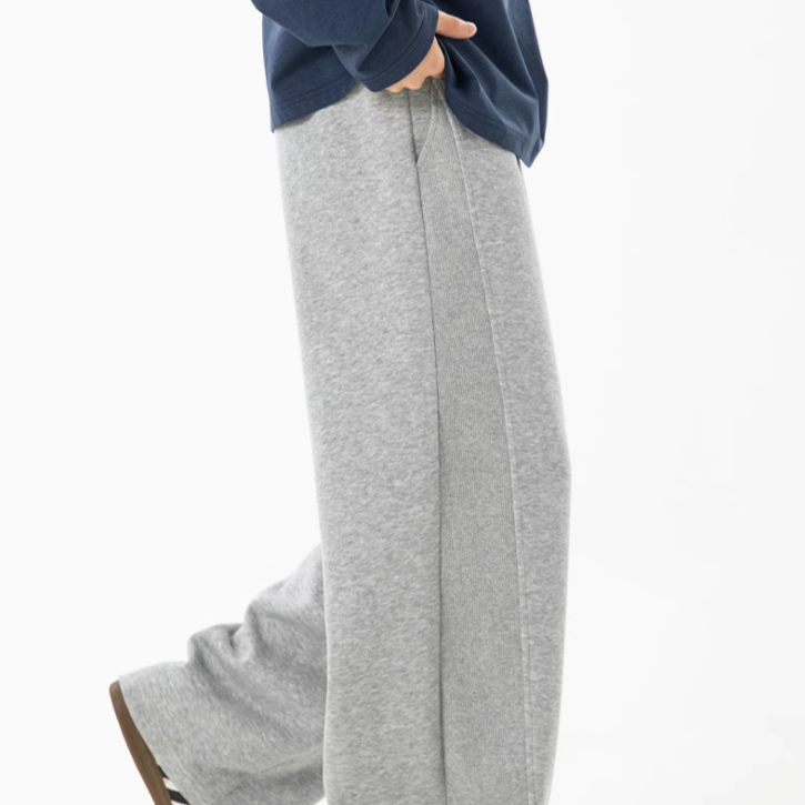 Loose Fit Baggy Sweatpants White Ash