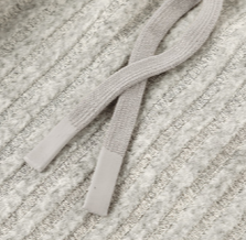 Fleece loose casual trousers White Grey