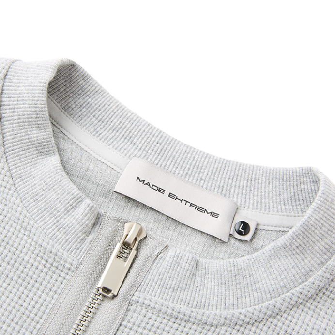 Vintage Cleanfit Half-Zip T-Shirt White Ash