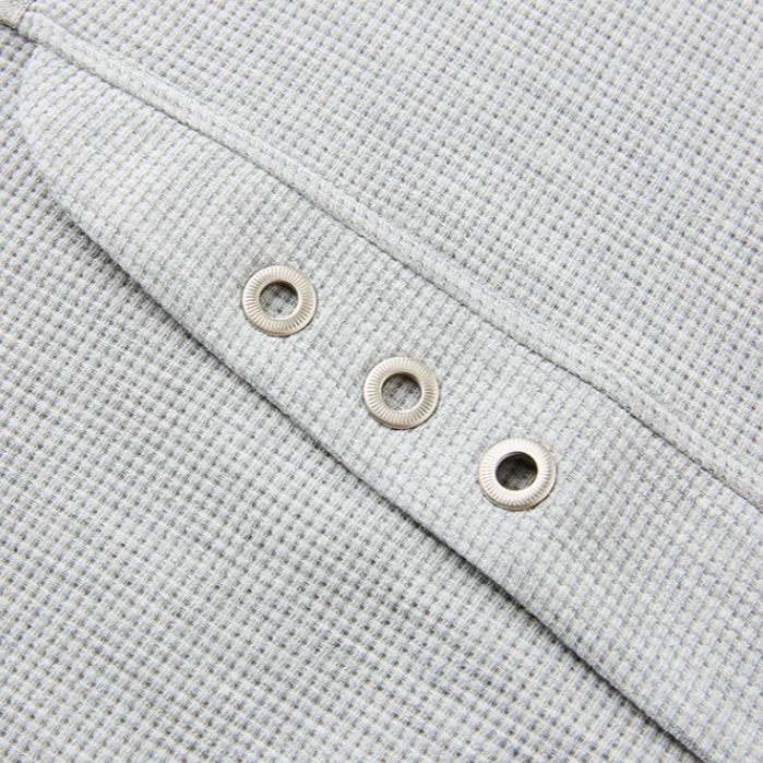 Vintage Cleanfit Half-Zip T-Shirt White Ash