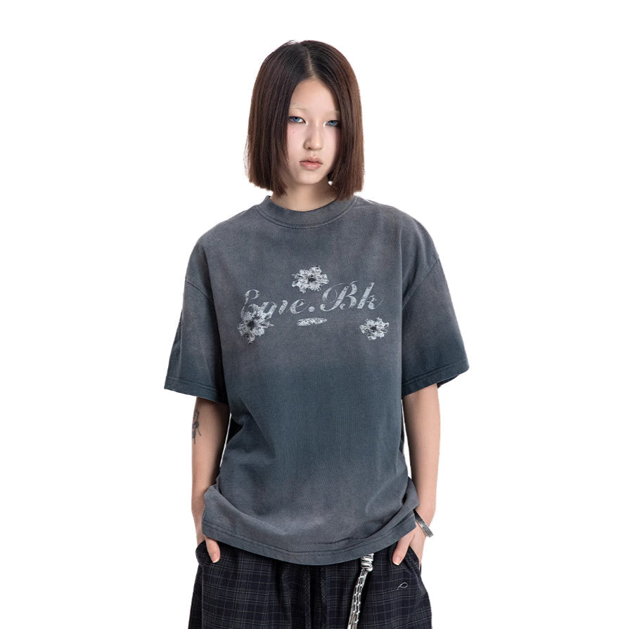 Basic printed T-shirt Gray