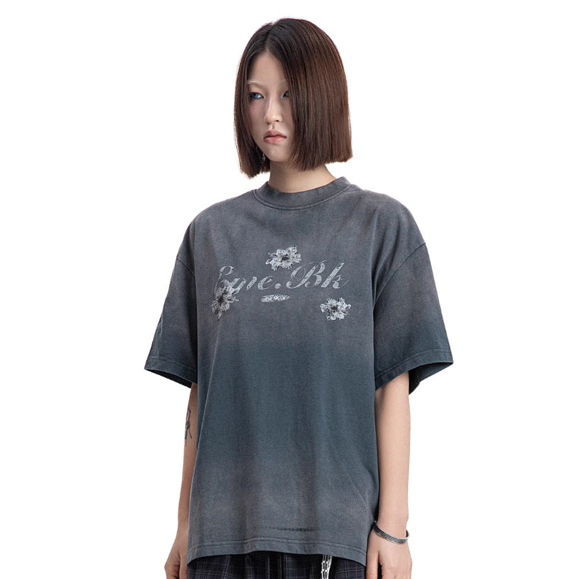 Basic printed T-shirt Gray