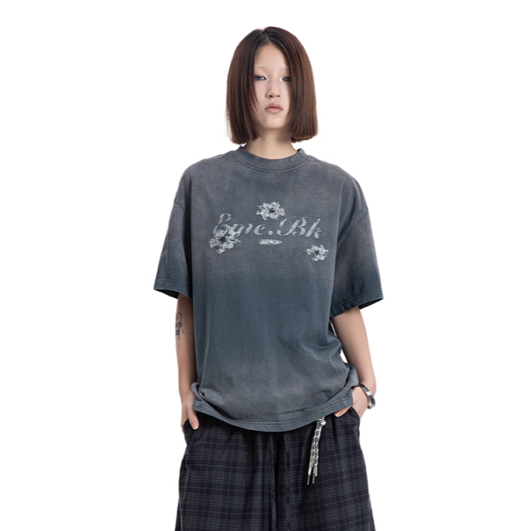 Basic printed T-shirt Gray