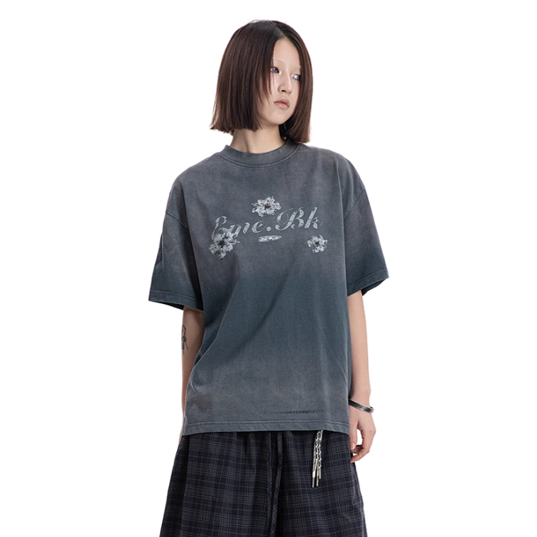 Basic printed T-shirt Gray