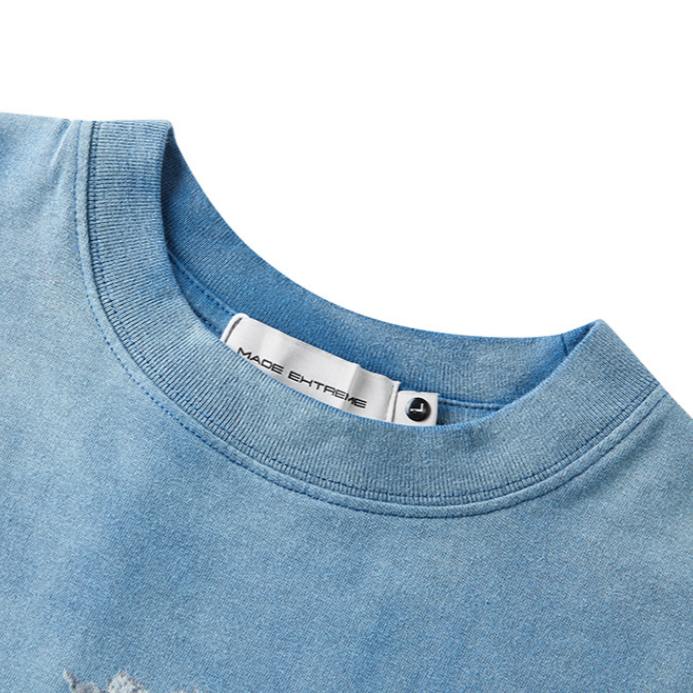 Basic printed T-shirt Blue