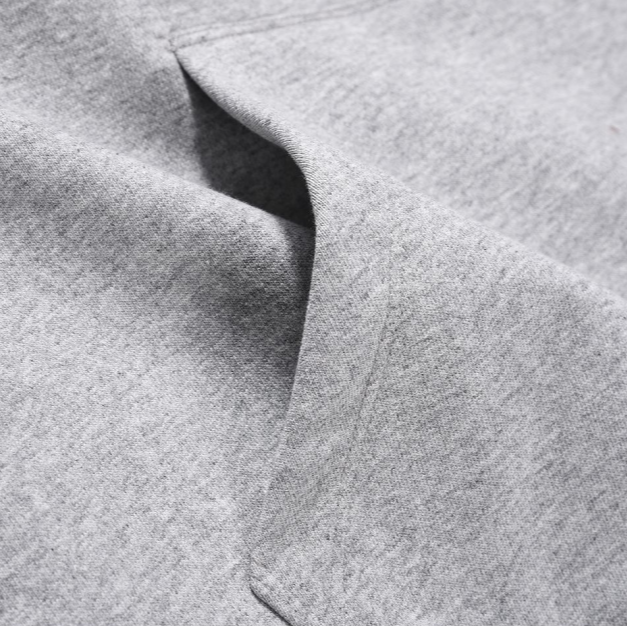 Simple silhouette hoodie Grey