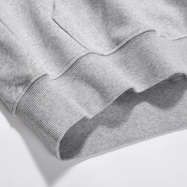 Simple silhouette hoodie Grey