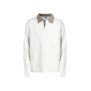 Simple casual anti-wrinkle long-sleeved T-shirt White Ash