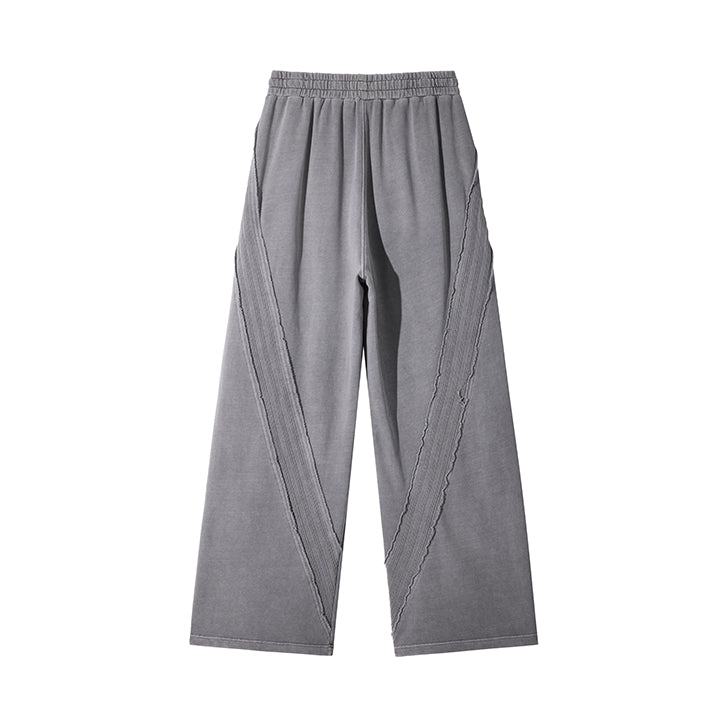Paneled straight sweatpants Light gray