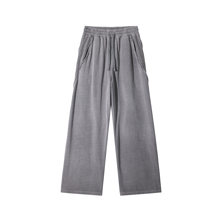 Paneled straight sweatpants Light gray