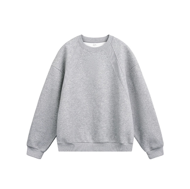 Loose crew neck casual sweatshirt  Cloud Gray