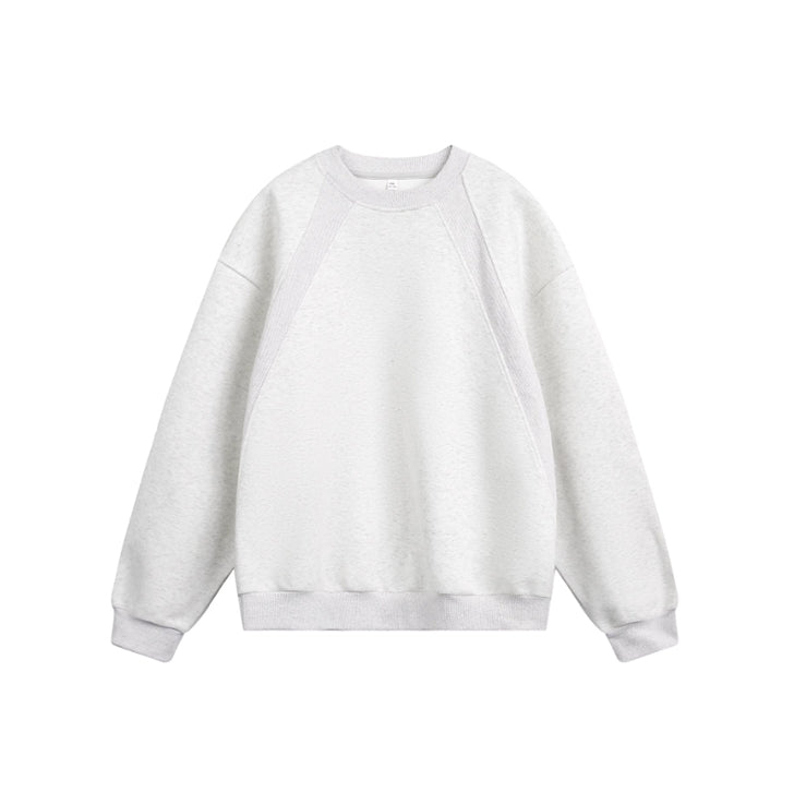 Loose crew neck casual sweatshirt White Ash