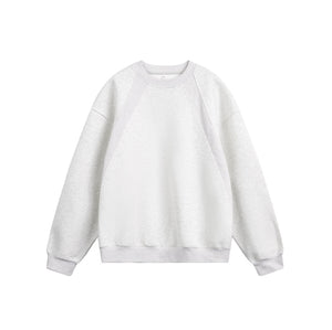 Loose crew neck casual sweatshirt White Ash