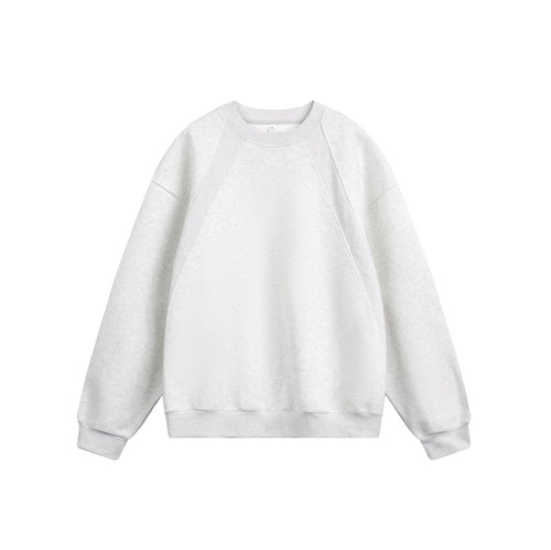 Loose crew neck casual sweatshirt White Ash