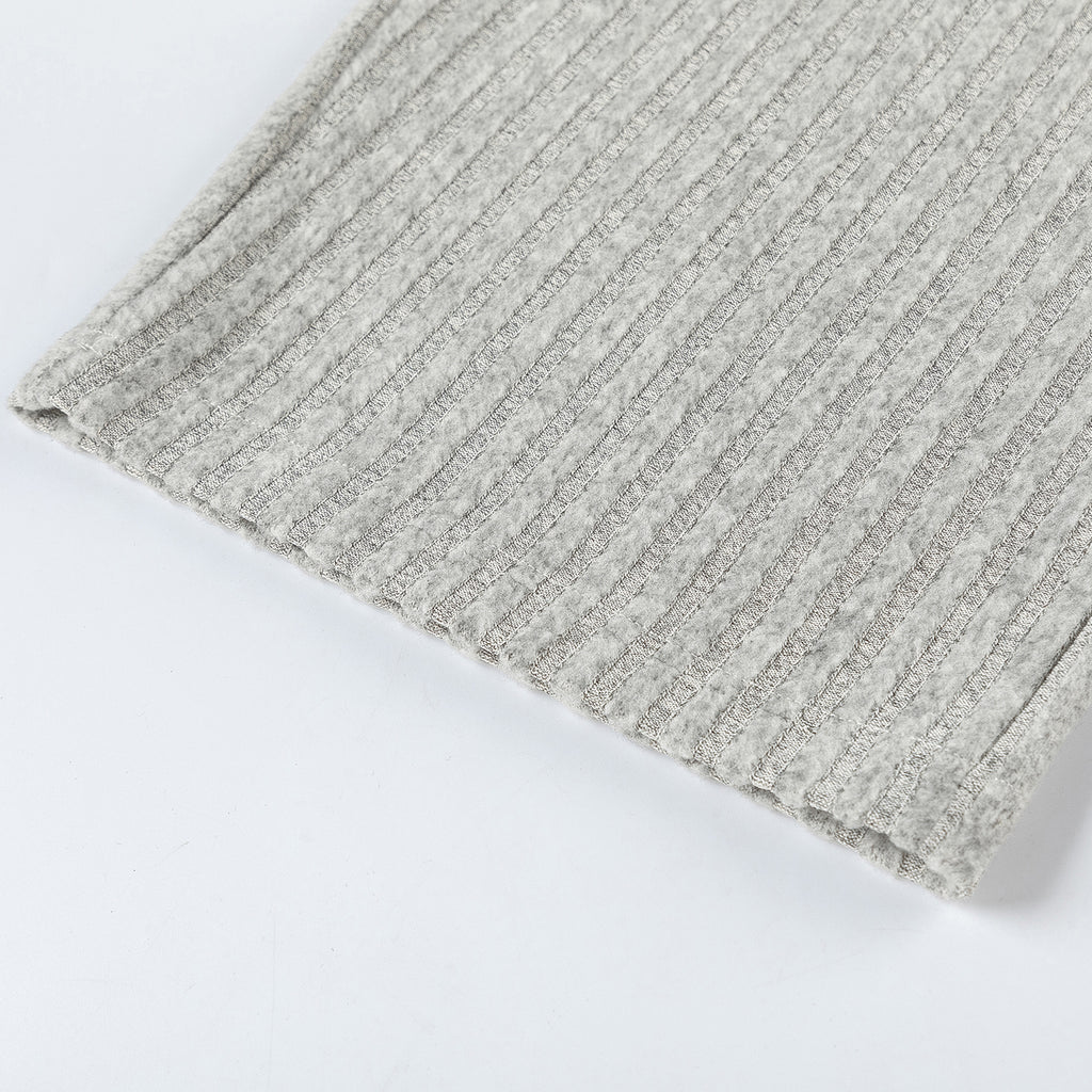 Loose Fleece Casual Pants White Grey