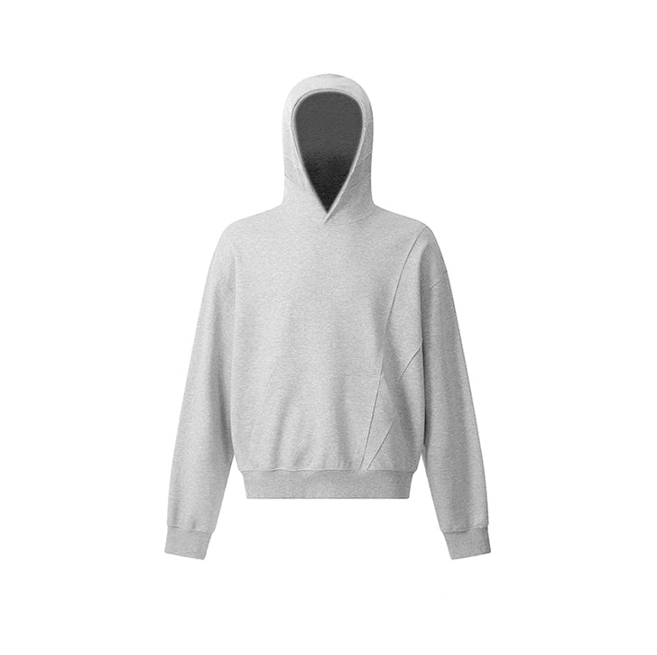 Simple silhouette hoodie Grey