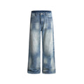 Retro straight-leg flared jeans