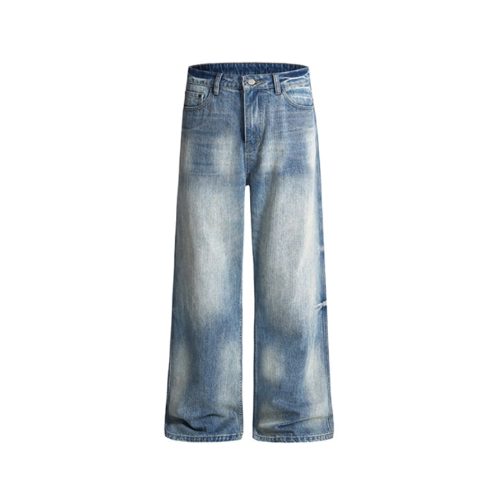 Retro straight-leg flared jeans