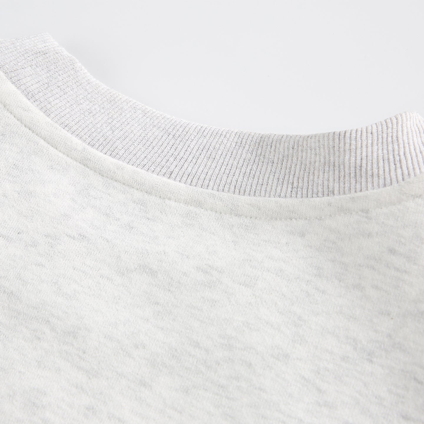 Loose Crew Neck Sweatshirt White Ash
