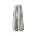 Loose Fleece Casual Pants White Gray