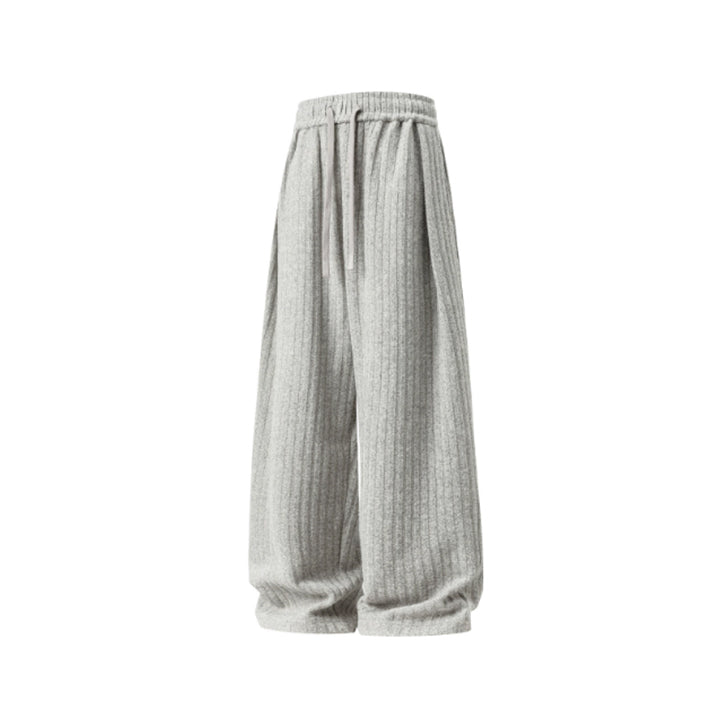 Loose Fleece Casual Pants Gray