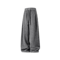 Loose Fleece Casual Pants Gray