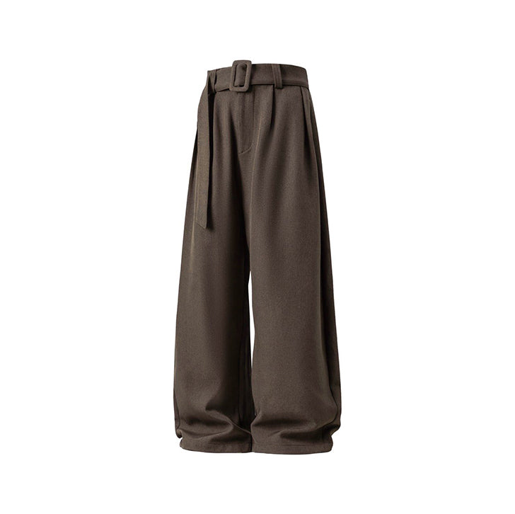 Linen Machete Loose Casual Pants Brown