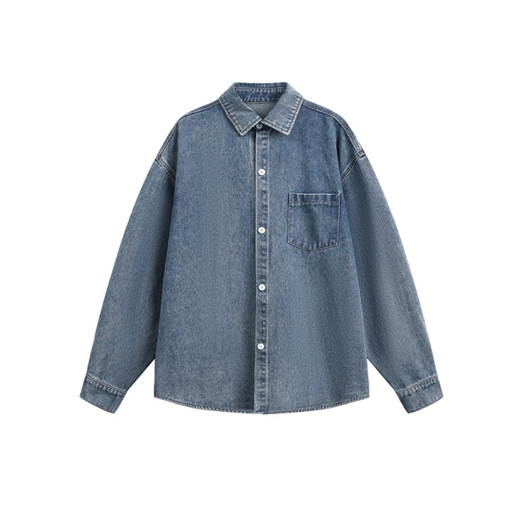 Original loose lapel denim jacket