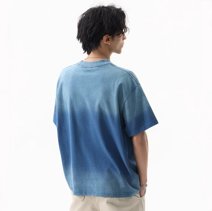 Basic printed T-shirt Blue