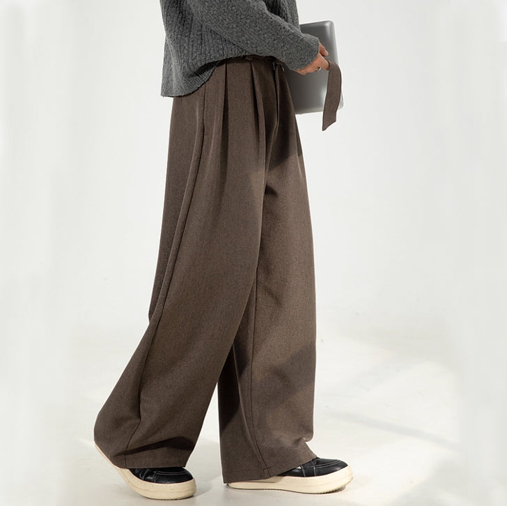 Linen Machete Loose Casual Pants Brown