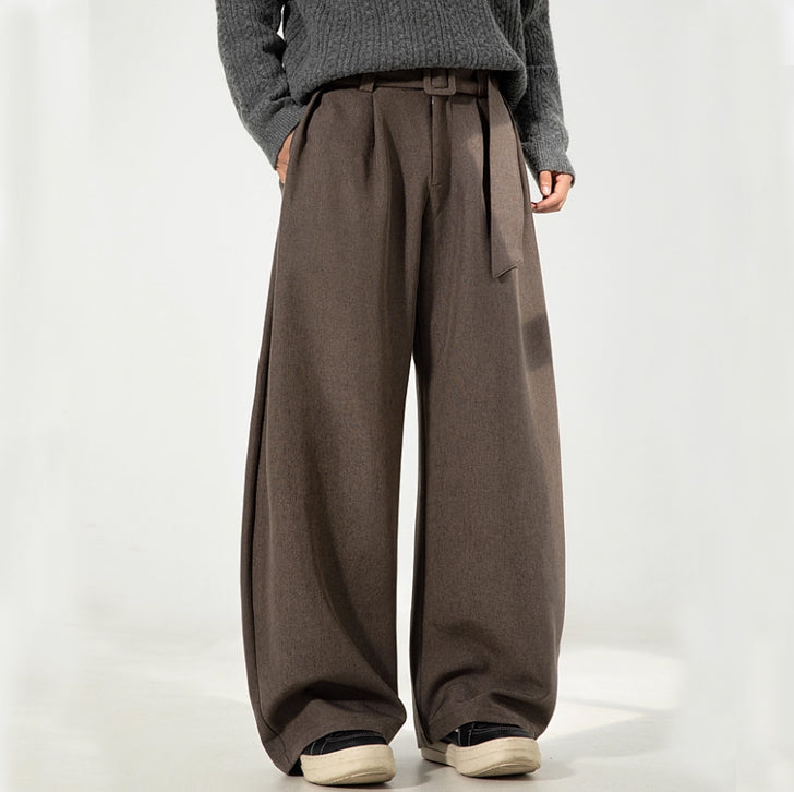 Linen Machete Loose Casual Pants Brown