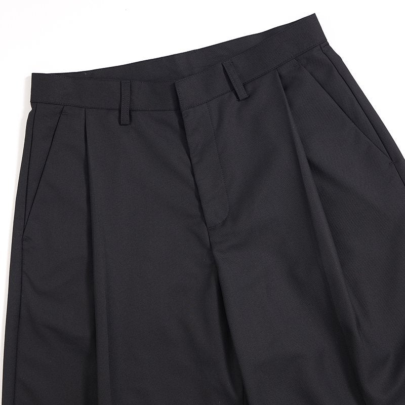 Pleated loose wide-leg trousers