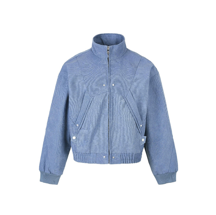 Simple canvas coat jacket White Grey