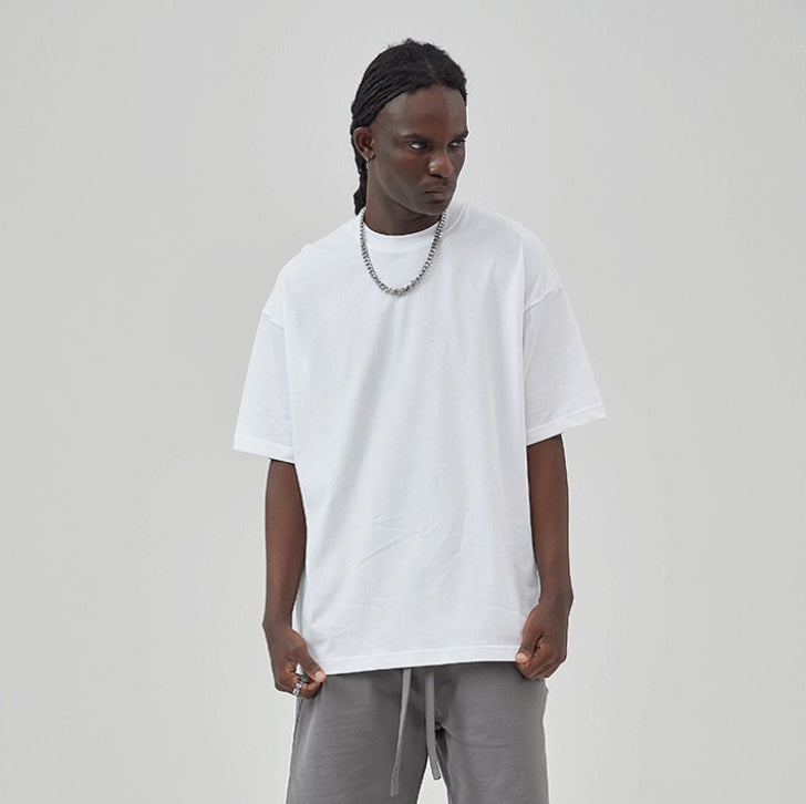Solid Color Cotton T-Shirt White