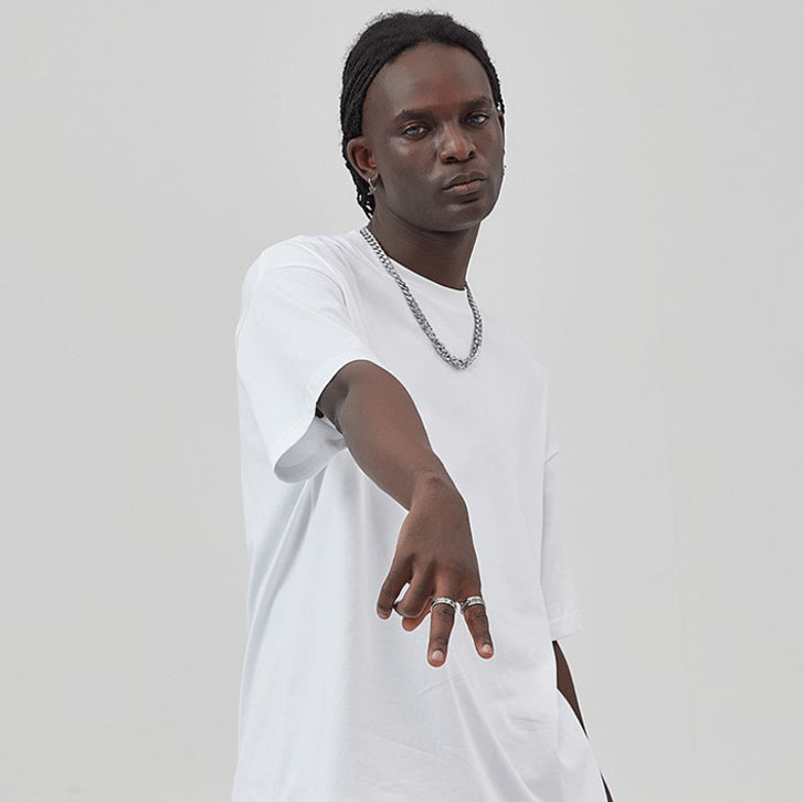 Solid Color Cotton T-Shirt White