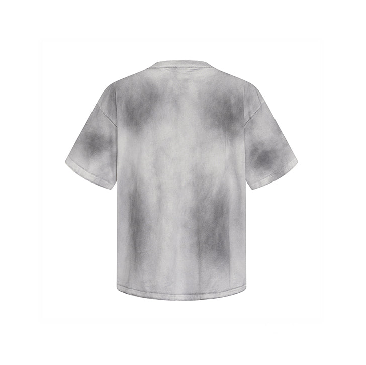 Smiley face graffiti gradient T-shirt Gray
