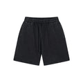 Solid color retro shorts Black