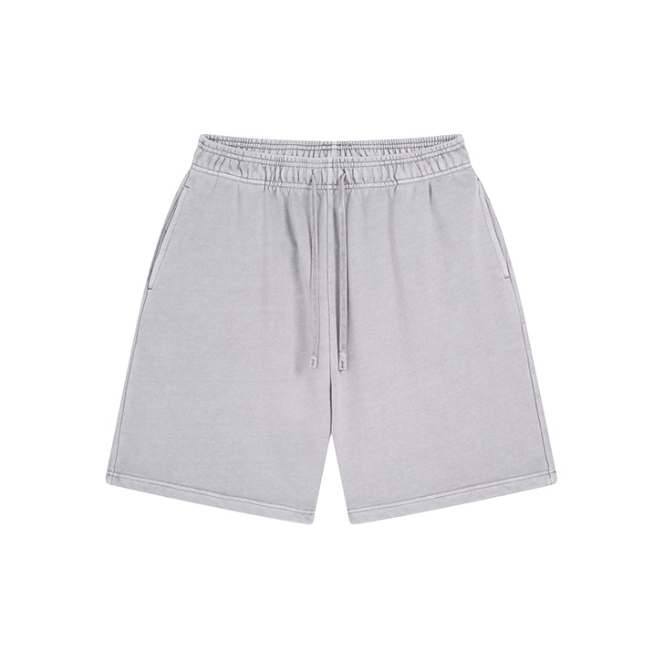 Solid color retro shorts Grey